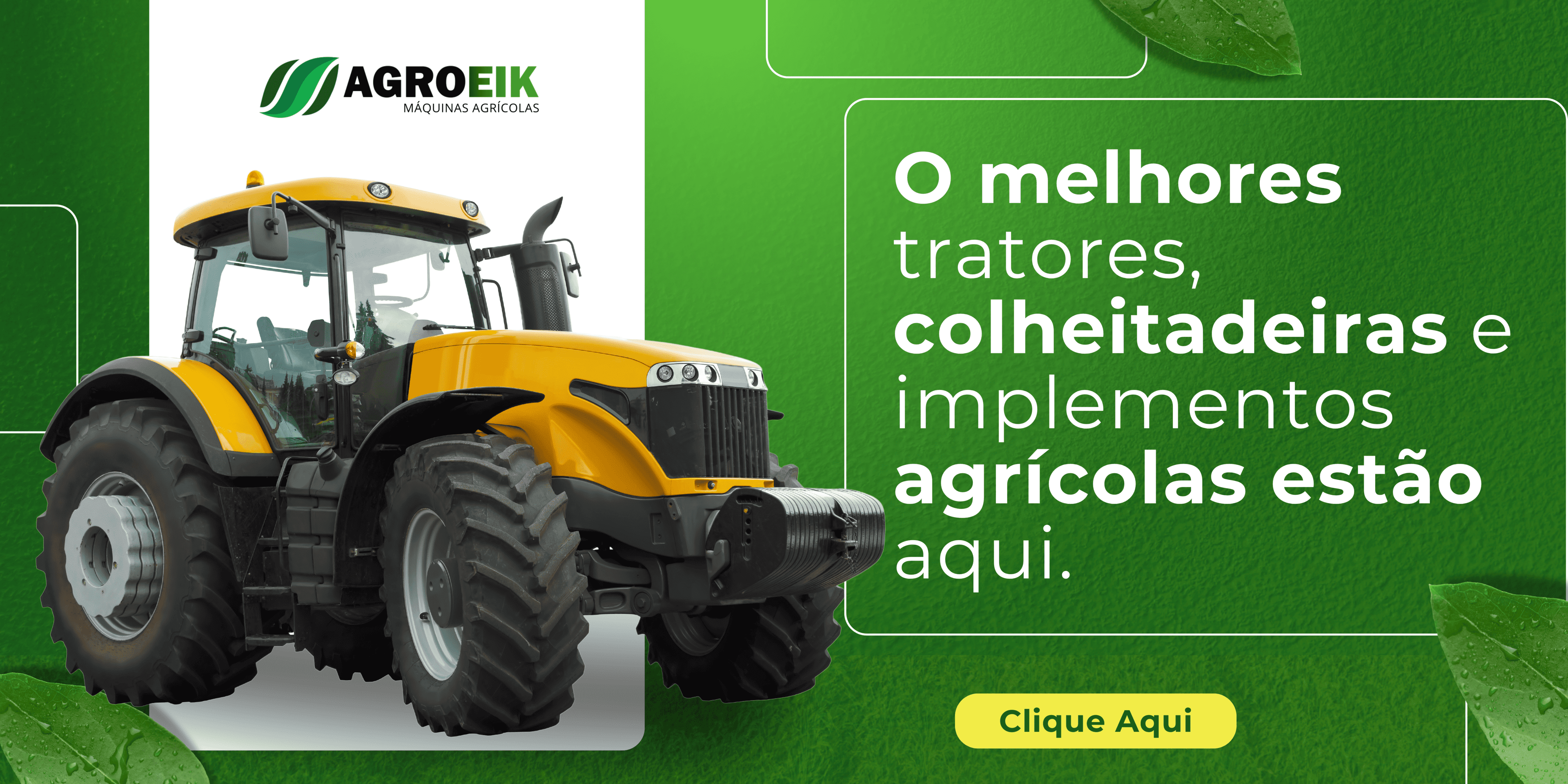 O melhores tratores, colheitadeiras e implementos agrícolas estão aqui.